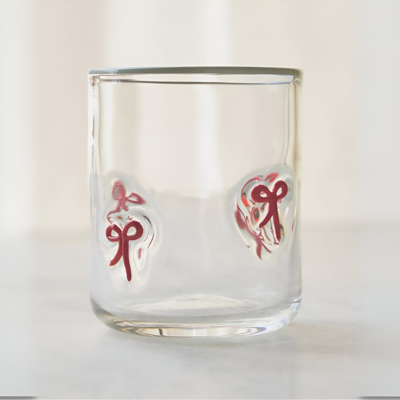 Clear Tumblers Bow Design - Mineral Mug