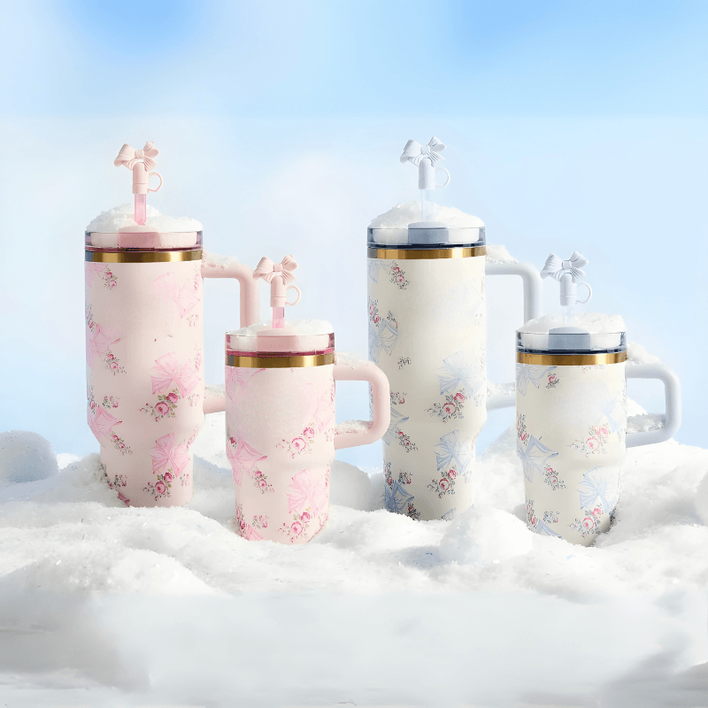 Floral Pattern Insulated Tumbler – Leak Proof for Everyday Hydration - Mineral Mug
