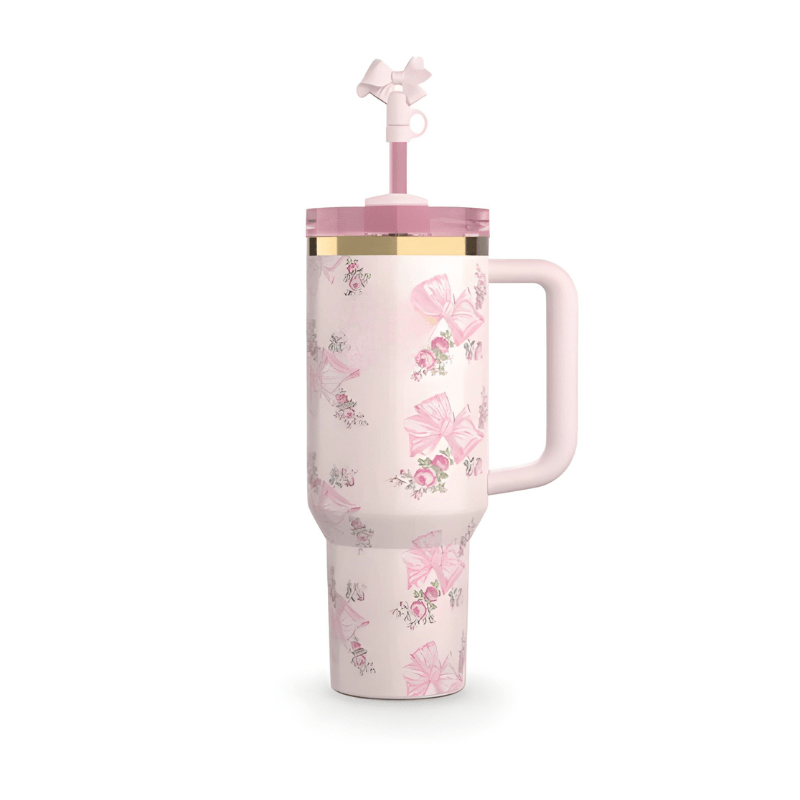 Floral Pattern Insulated Tumbler – Leak Proof for Everyday Hydration - Mineral Mug