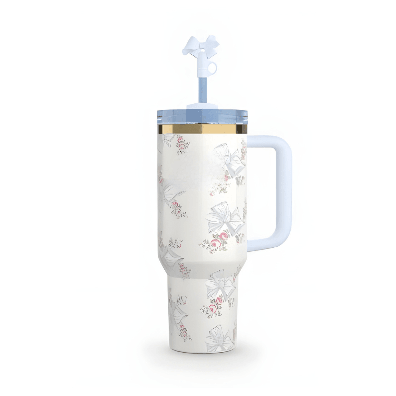 Floral Pattern Insulated Tumbler – Leak Proof for Everyday Hydration - Mineral Mug