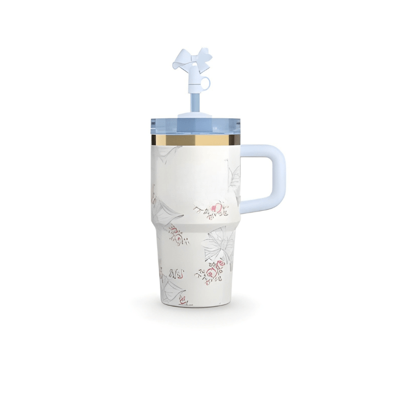 Floral Pattern Insulated Tumbler – Leak Proof for Everyday Hydration - Mineral Mug