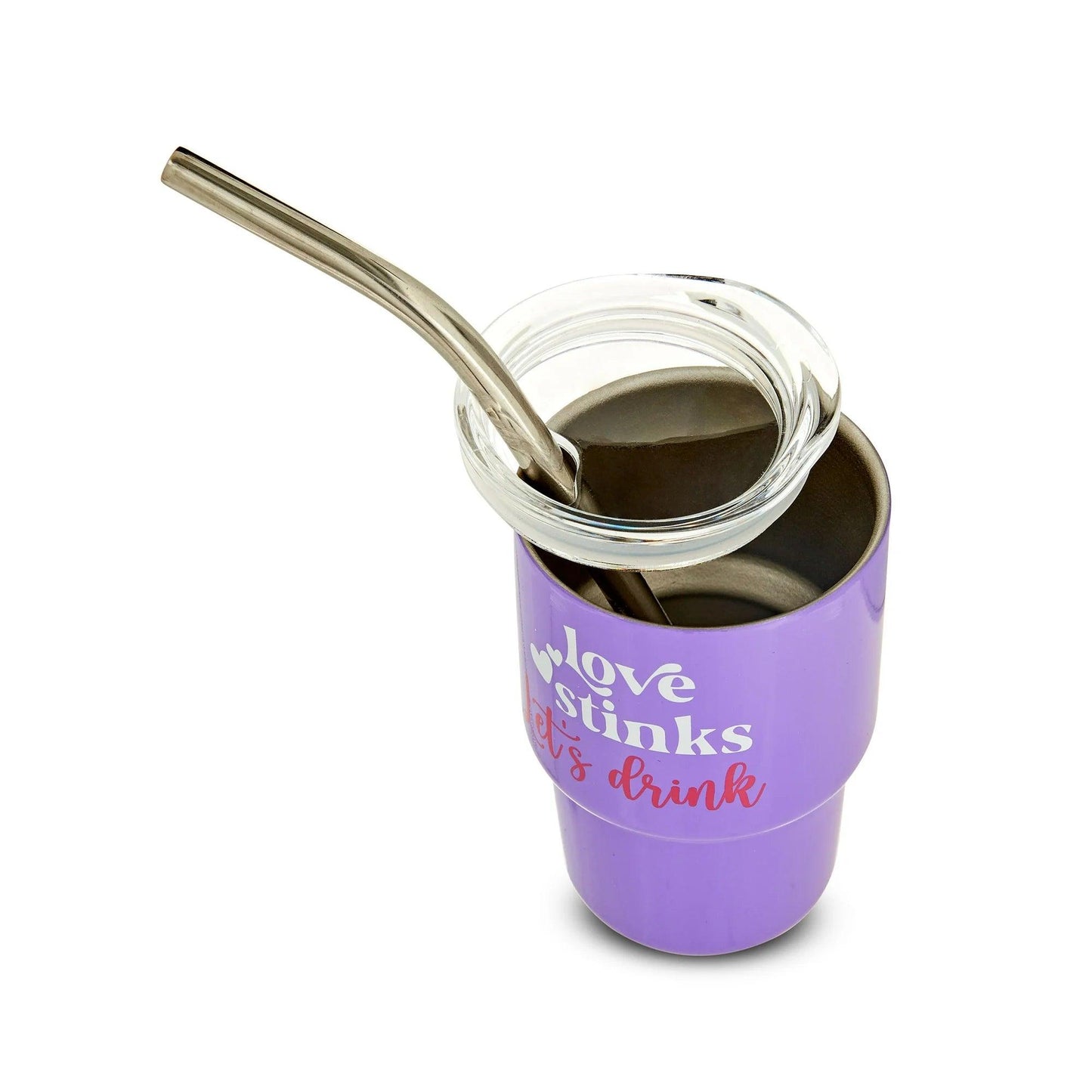 Stainless Steel Mini Shot Tumbler With Lid And Straw - Mineral Mug