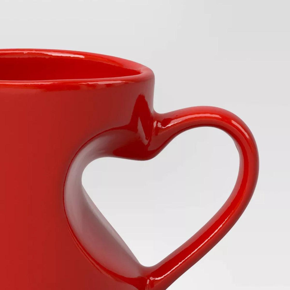 13 Oz Stoneware Mug With Cordate Shaped Handle - Mineral Mug