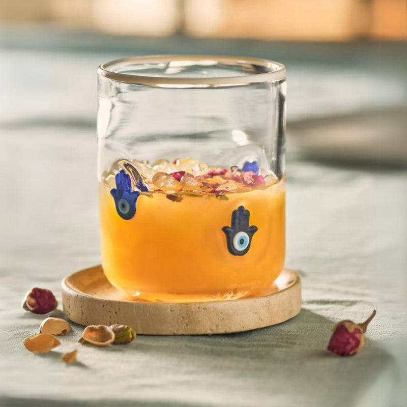 Clear Tumblers With Detailed Design - Mineral Mug