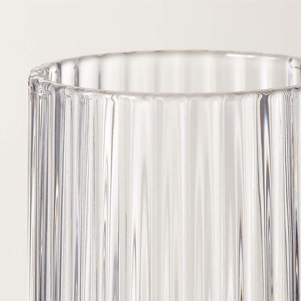 Textured Cocktail Glasses Set - Coupe Design with Optic Texture - Mineral Mug