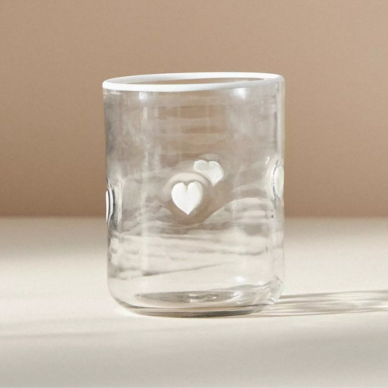 Clear Tumblers With Handcrafted Design - Mineral Mug