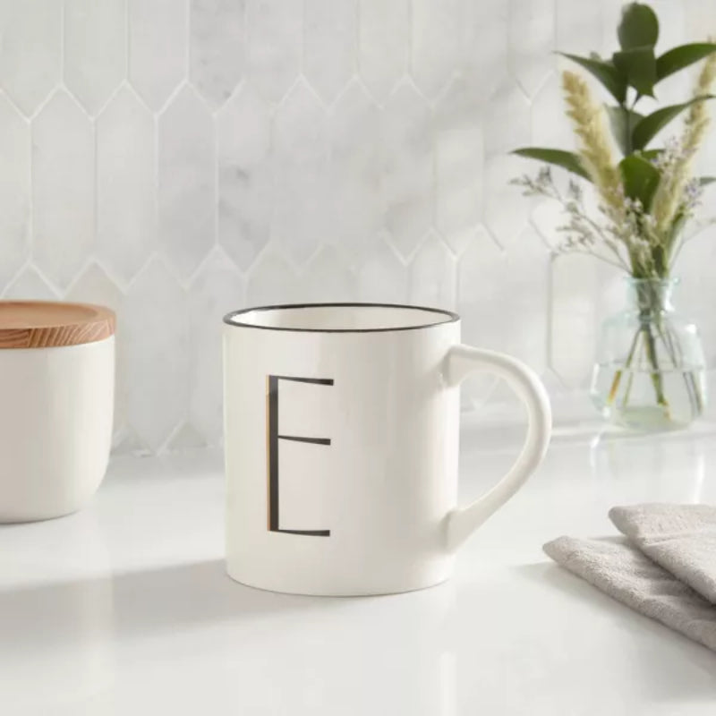 Personalized 16oz Stoneware Monogram Mug – Elegant Drinkware for Coffee & Tea - Mineral Mug