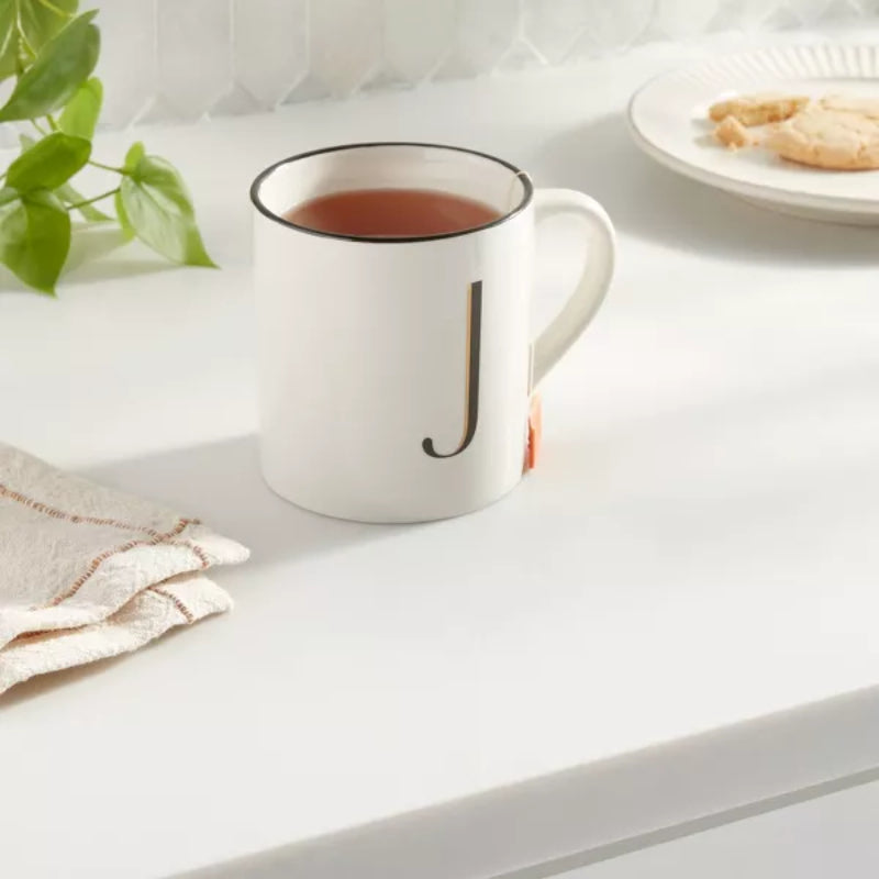 Personalized 16oz Stoneware Monogram Mug – Elegant Drinkware for Coffee & Tea - Mineral Mug