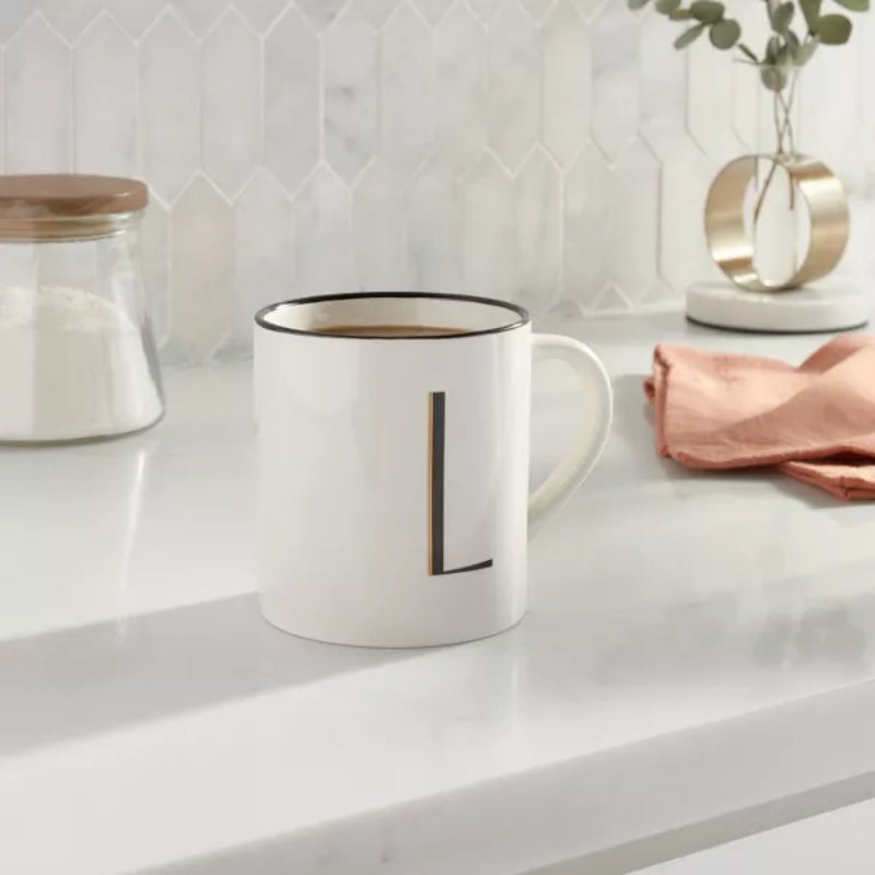 Personalized 16oz Stoneware Monogram Mug – Elegant Drinkware for Coffee & Tea - Mineral Mug