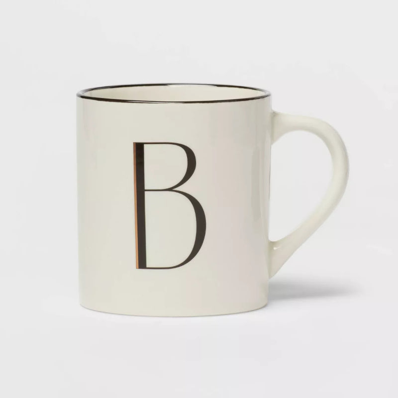 Personalized 16oz Stoneware Monogram Mug – Elegant Drinkware for Coffee & Tea - Mineral Mug