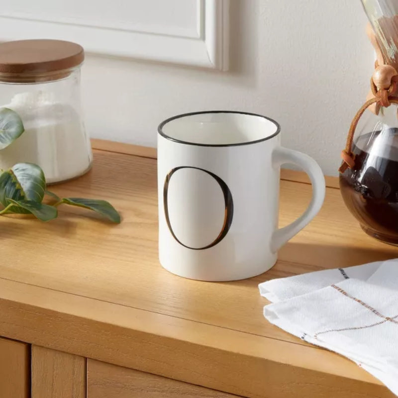 Personalized 16oz Stoneware Monogram Mug – Elegant Drinkware for Coffee & Tea - Mineral Mug