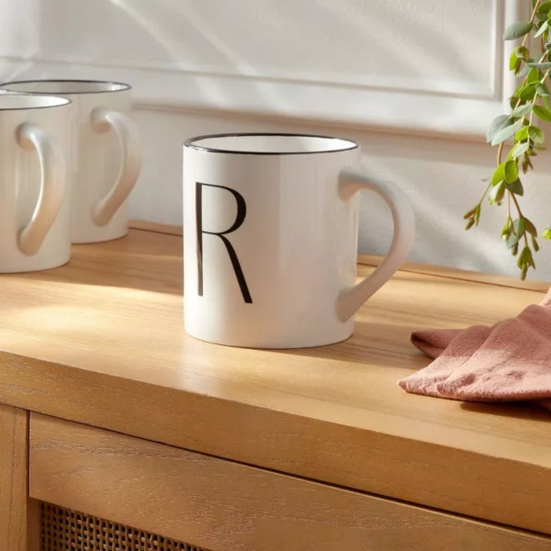 Personalized 16oz Stoneware Monogram Mug – Elegant Drinkware for Coffee & Tea - Mineral Mug