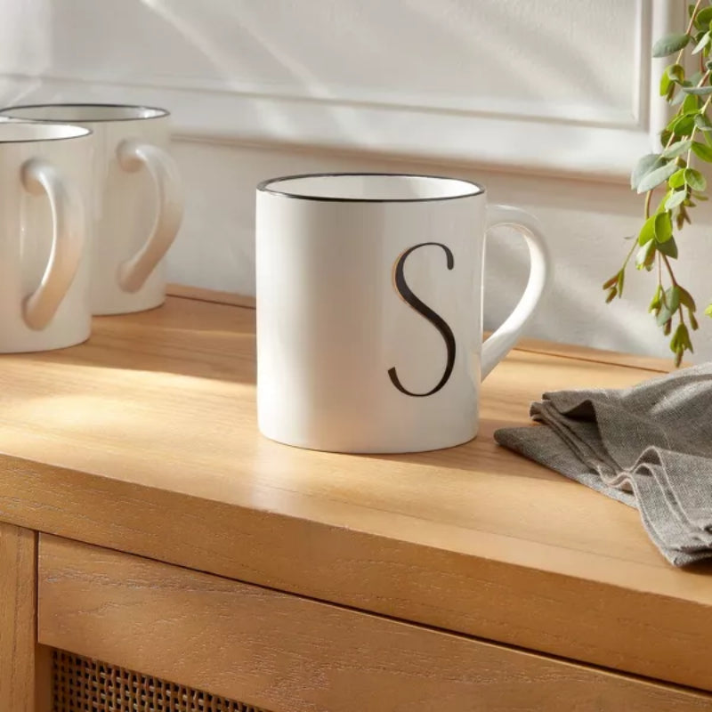 Personalized 16oz Stoneware Monogram Mug – Elegant Drinkware for Coffee & Tea - Mineral Mug