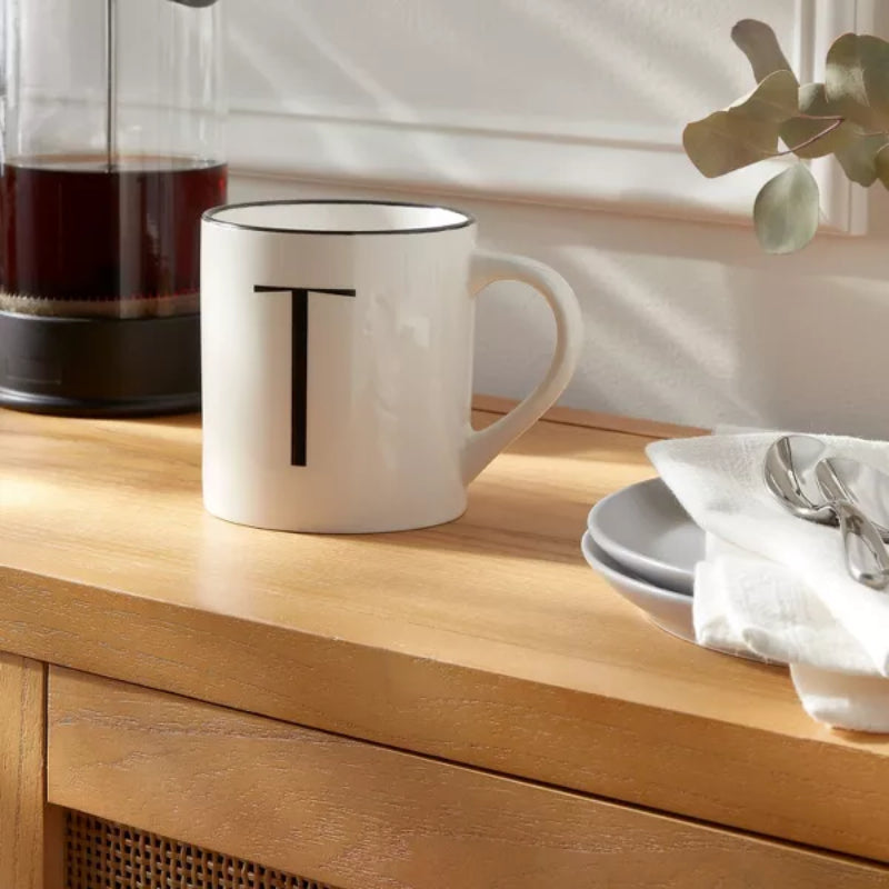 Personalized 16oz Stoneware Monogram Mug – Elegant Drinkware for Coffee & Tea - Mineral Mug