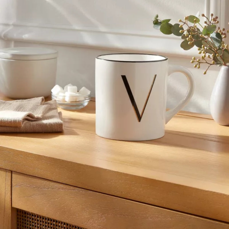 Personalized 16oz Stoneware Monogram Mug – Elegant Drinkware for Coffee & Tea - Mineral Mug