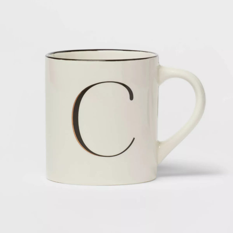 Personalized 16oz Stoneware Monogram Mug – Elegant Drinkware for Coffee & Tea - Mineral Mug