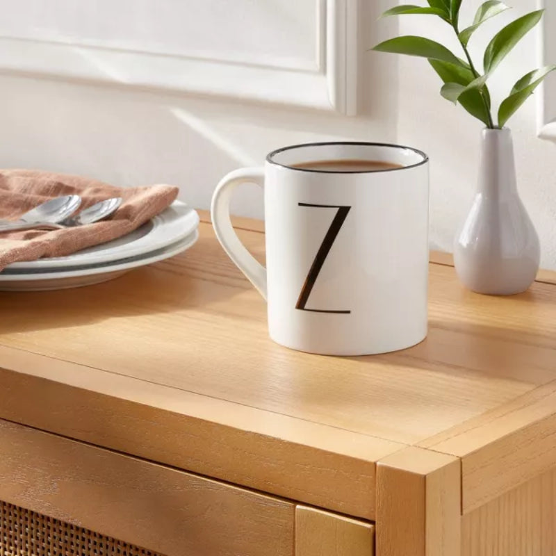 Personalized 16oz Stoneware Monogram Mug – Elegant Drinkware for Coffee & Tea - Mineral Mug