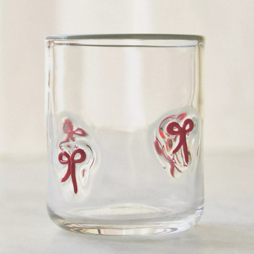 Embossed Glass Tumbler