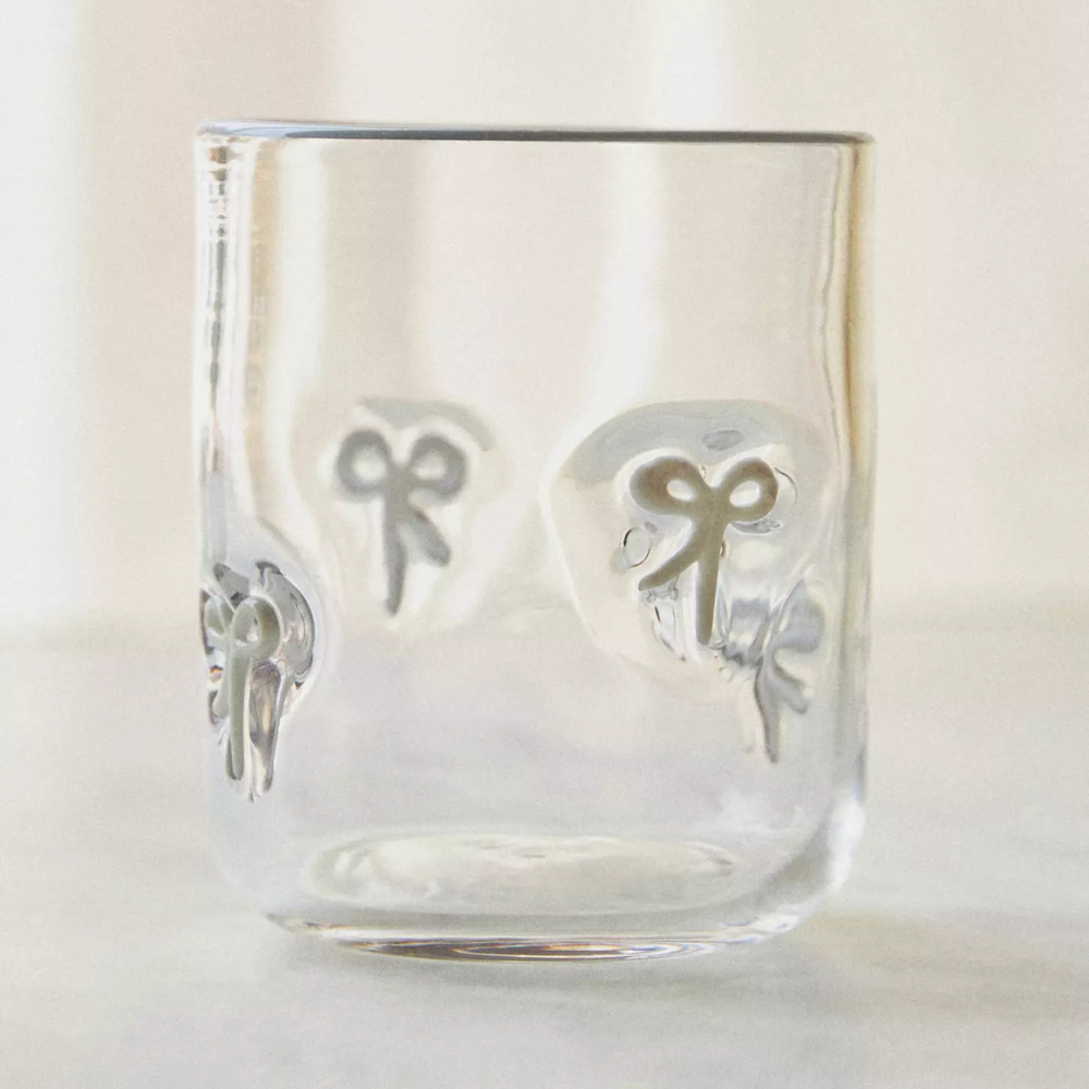 Embossed Glass Tumbler