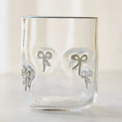 Clear Tumblers Bow Design