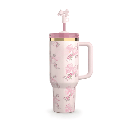 Floral Pattern Insulated Tumbler – Leak Proof for Everyday Hydration - Mineral Mug