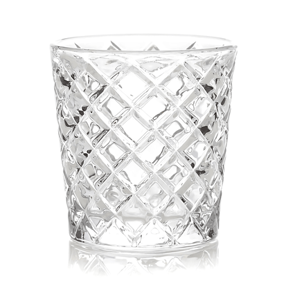10 Oz Shot Glass Tumbler Set With Textured Diamond Pattern - Mineral Mug