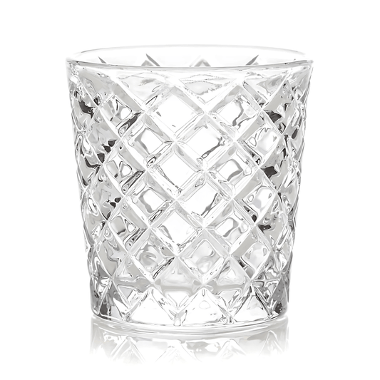 10 Oz Shot Glass Tumbler Set With Textured Diamond Pattern - Mineral Mug