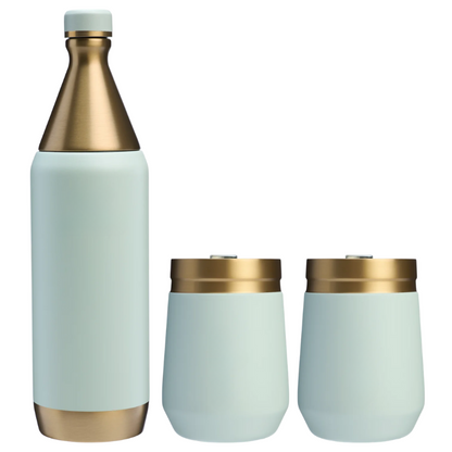 Gilded Celadon Tumbler Set