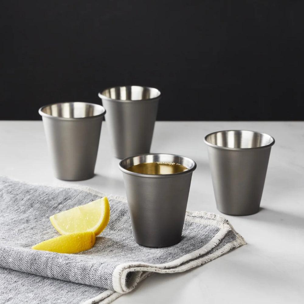 Black Gunmetal Stainless Steel Shot Glasses - Mineral Mug