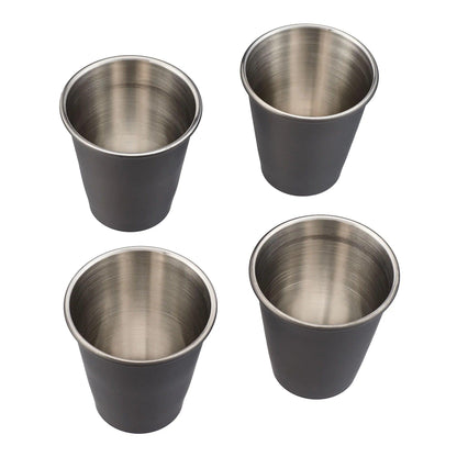 Black Gunmetal Stainless Steel Shot Glasses - Mineral Mug