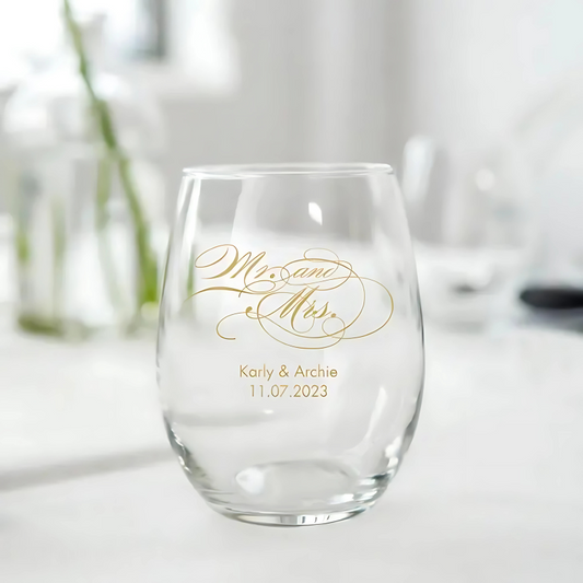 Personalized Stemless Glass Favor