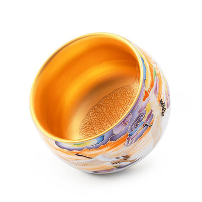 Handcrafted Ceramic Tea Cup With Wide Brim - Mineral Mug