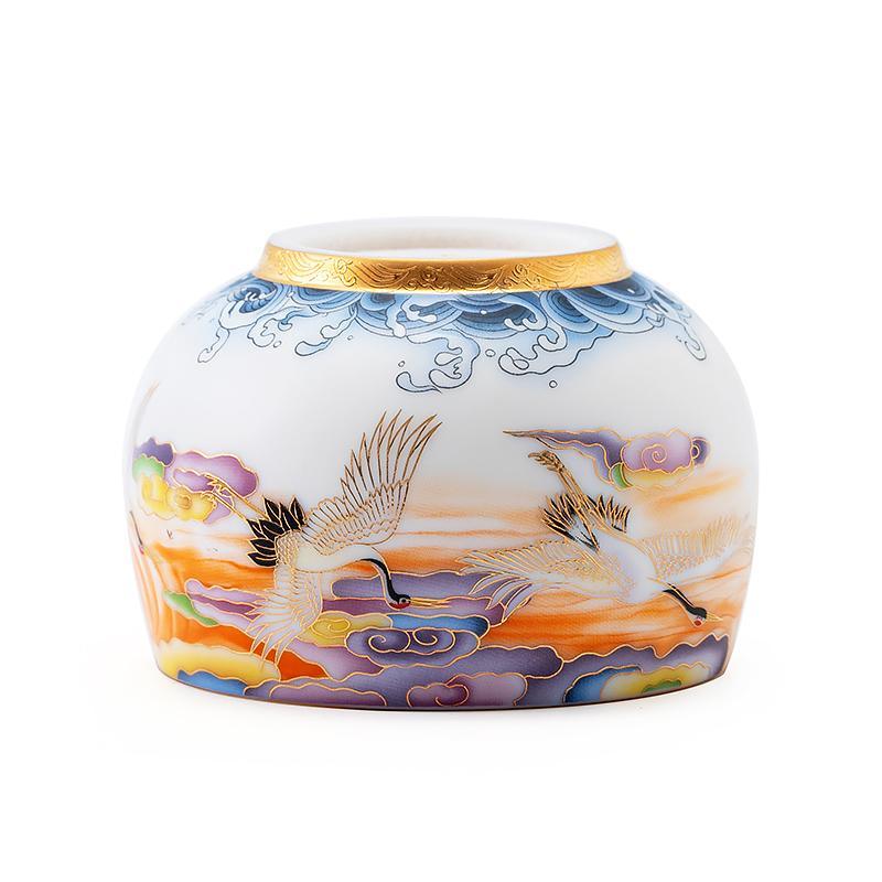 Handcrafted Ceramic Tea Cup With Wide Brim - Mineral Mug