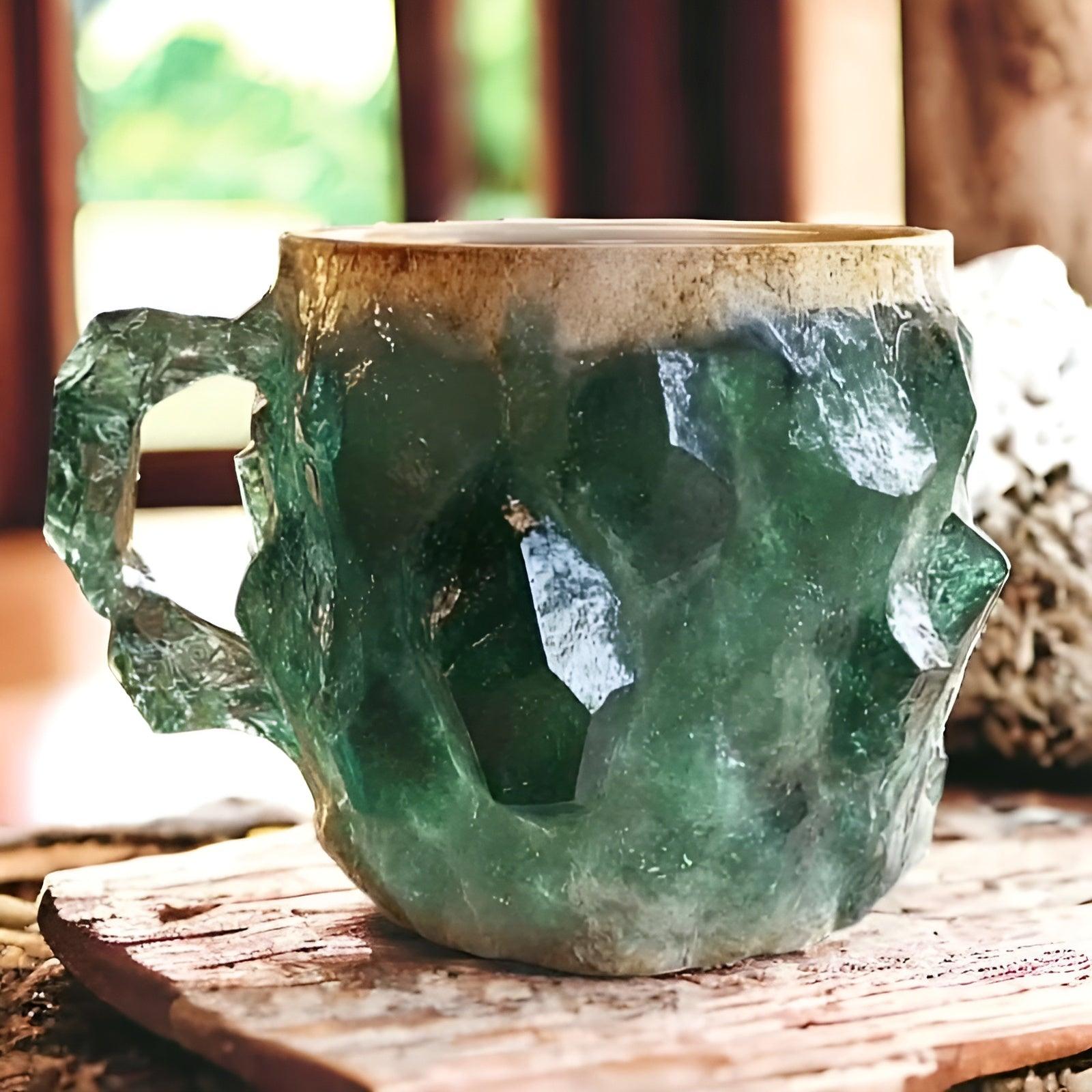 Textured Pattern Crystal Mug - Mineral Mug