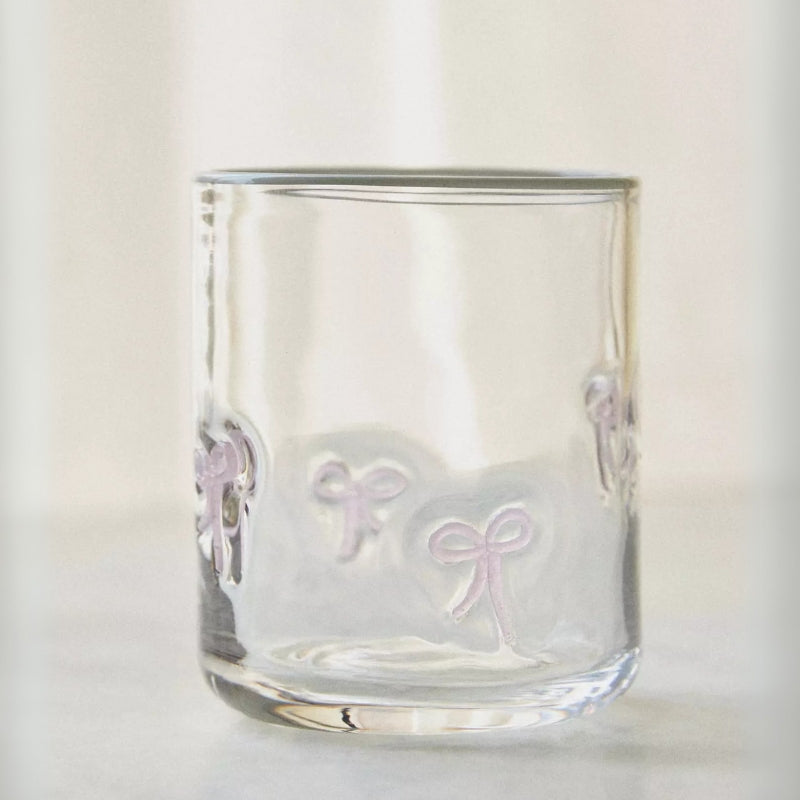 Clear Tumblers Bow Design