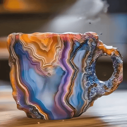 Textured Pattern Crystal Mug - Mineral Mug