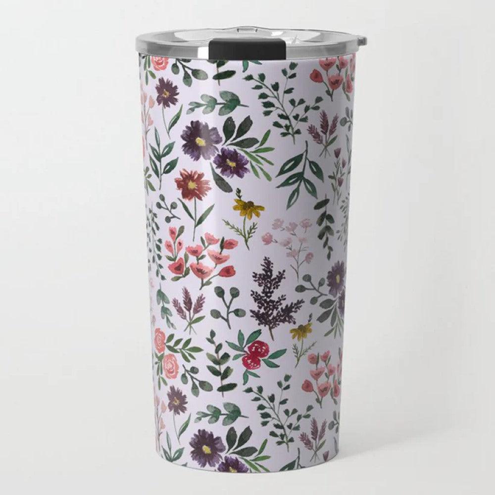 Watercolor Floral Printed Travel Mug – Stylish and Durable - Mineral Mug