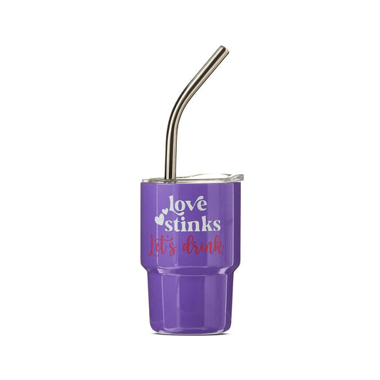 Stainless Steel Mini Shot Tumbler With Lid And Straw - Mineral Mug