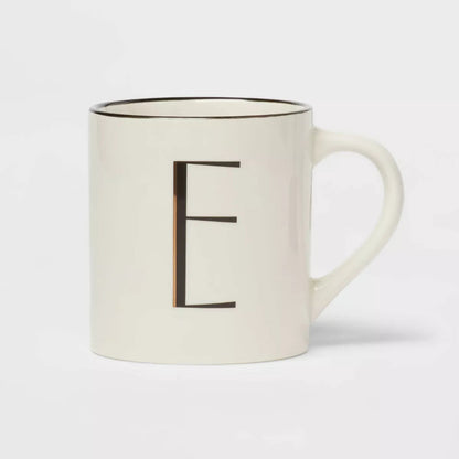 Personalized 16oz Stoneware Monogram Mug – Elegant Drinkware for Coffee & Tea