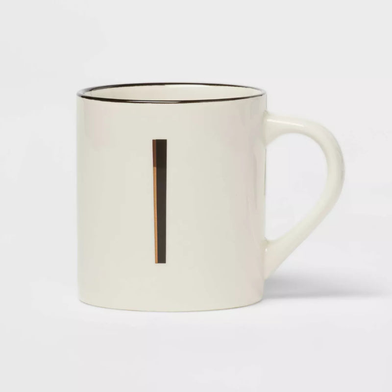 Personalized 16oz Stoneware Monogram Mug – Elegant Drinkware for Coffee & Tea