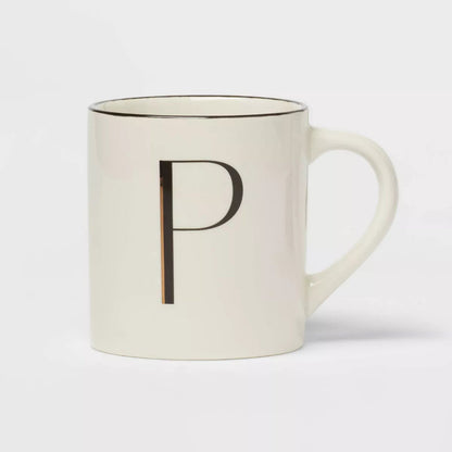 Personalized 16oz Stoneware Monogram Mug – Elegant Drinkware for Coffee & Tea