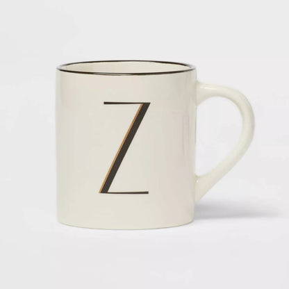 Personalized 16oz Stoneware Monogram Mug – Elegant Drinkware for Coffee & Tea