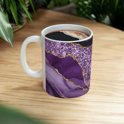 Agate Inspired Marbled Ceramic Mug - Mineral Mug