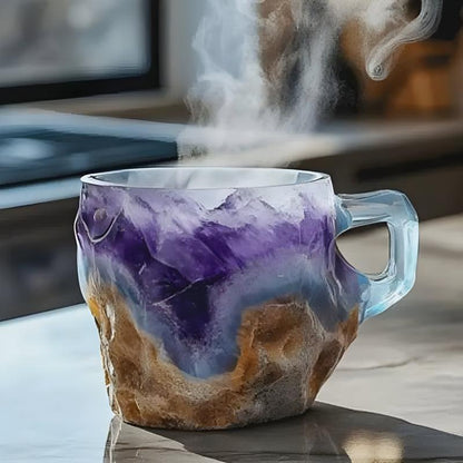 Textured Pattern Crystal Mug - Mineral Mug