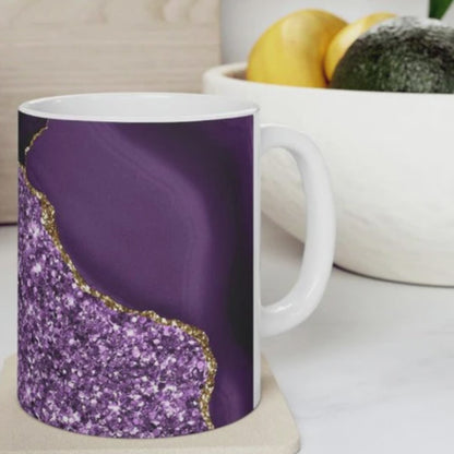 Agate Inspired Marbled Ceramic Mug