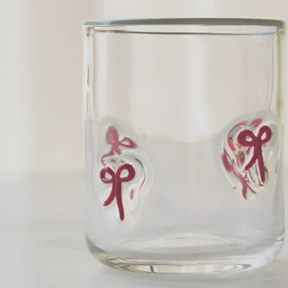 Clear Tumblers Bow Design