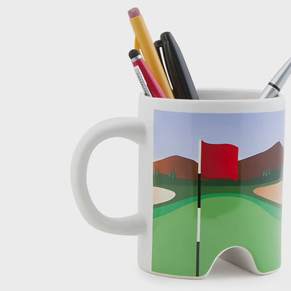 Golf Design Mug With Pen Set